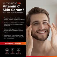 Men Deserve Vitamin C Skin Serum enriched with Saffron Extract for Whitening, Anti-Aging and Resurfacing the skin. 50ml