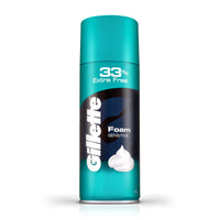 Gillette Classic Sensitive Shave Foam For Men - 418 G (33% Extra) & Fusion Manual Razor, 1 Pc, 2 Count