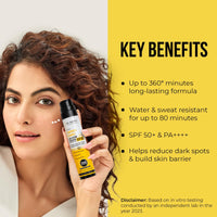 Dr. Sheth's Ceramide & Vitamin C Long lasting Sunscreen SPF 50+ PA++++ 6 hrs Advanced UV & Tan Protection For All Skin Types | No White Cast| Non-Greasy & Quick-Absorbing | For Women & Men | 50g
