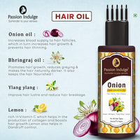 Passion Indulge Hair Fall Control & Hair Growth Combo Kit - With Onion Essential Oil Activator 10ml & Onion & Bhringraj Hair Growth Oil 100ml