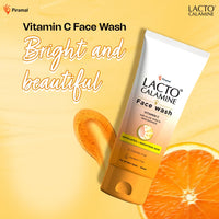 Lacto Calamine Vitamin C Face Wash | Pack of 1 x 100ml | Aloe Vera & Niacinamide Face Wash for Glowing Skin | Facewash that Exfoliates Skin & Reduces Pigmentation | No Parabens, No Sulphates