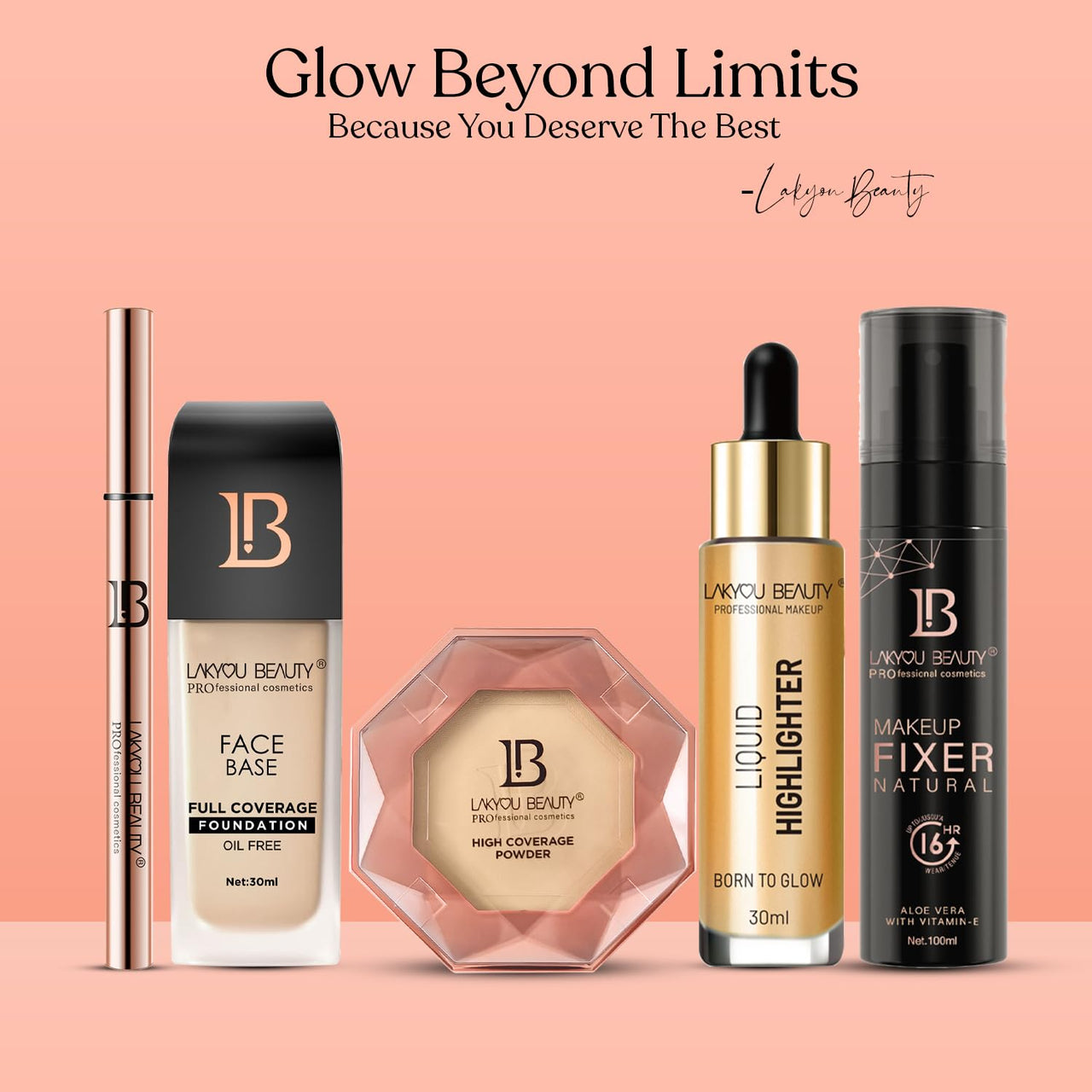 Lakyou Beauty Diamond High Coverage Compact Powder 15g | Full Coverage | Matte Finish | Pore-Minimizing | SPF 30 | Long-Lasting | Lightweight | Oil-Control | Portable| Shade-01(White Ivory)