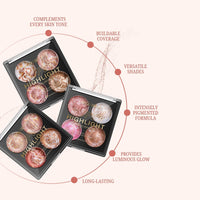 LAKYOU BEAUTY Super Highlight Highlighter | Multishade Highlighter Palette | Travel Friendly | Highly Pigmented | Easy to Blend | Long Lasting | Shade-03 | 15g