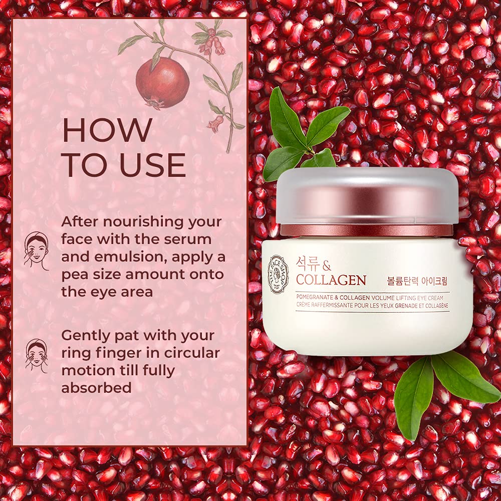 The Face Shop Pomegranate and Collagen Volume Lifting Eye Cream for Normal Skin (50 ml)