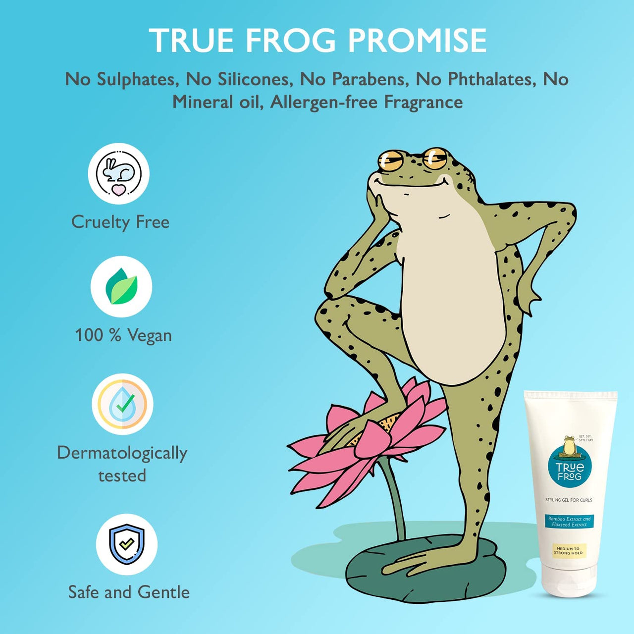 TRue FRoG Style And Define Duo, Leave-In Conditioner- 200G And Styling Gel For Curls - 150Ml For Frizz Free And Humidity Proof Curls Fro Curly (Combo Pack Of 2), Citrus, 200 Millilitre
