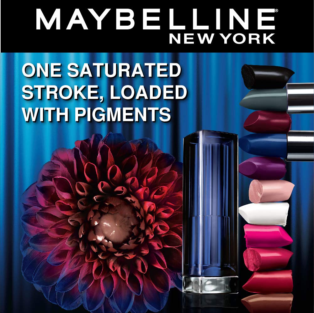 Maybelline New York Color Sensational Loaded Bold Lipstick, Midnight Date, 3.9g and Maybelline New York Color Sensational Creamy Matte Lipstick, 696 Burgundy Blush, 3.9g