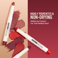 Swiss Beauty Non-Transfer Matte Cat Lip Crayon | Water-Resistant | Long-Lasting 8 Hours Stay | Retractable Lip Crayon | Shade - Wild Rose, 1.5g |