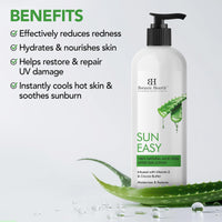 Botanic Hearth Sun Easy 100% Natural Aloe Vera After Sun Lotion, 250 ml - Soothing & Hydrating Sunburn Relief, Non-Greasy Formula Men & Women