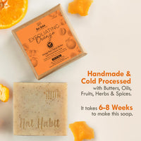 Nat Habit Cold Pressed Oil Combo Jojoba Oil 30ml and Exfoliating Orange Bath Soap 125g For Skin Care, Body Acne & Hair Care