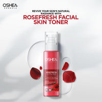 Oshea Herbals Rose Fresh Skin Toner For Normal to Oily Skin Type | Controls Oil, Cures Pimples, Minimise Pores & Hydrates with Healthy Glowing Skin - 120ml… (Pack of 2)