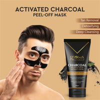 Globus Naturals Anti Pollution & Anti Acne Charcoal Peel Off Mask, Detoxifying Face mask, Fights Pollution and De-Tans skin, For Women & Men with Oily & Acne Prone Skin, 100 gms (Charcoal)