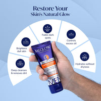 Meglow Instant Glow Facewash for Men | Skin Brightening Face Wash | Deeply Exfoliates & Hydrates | Glows & Even Skin Tone | Pack of 3 (70g each)