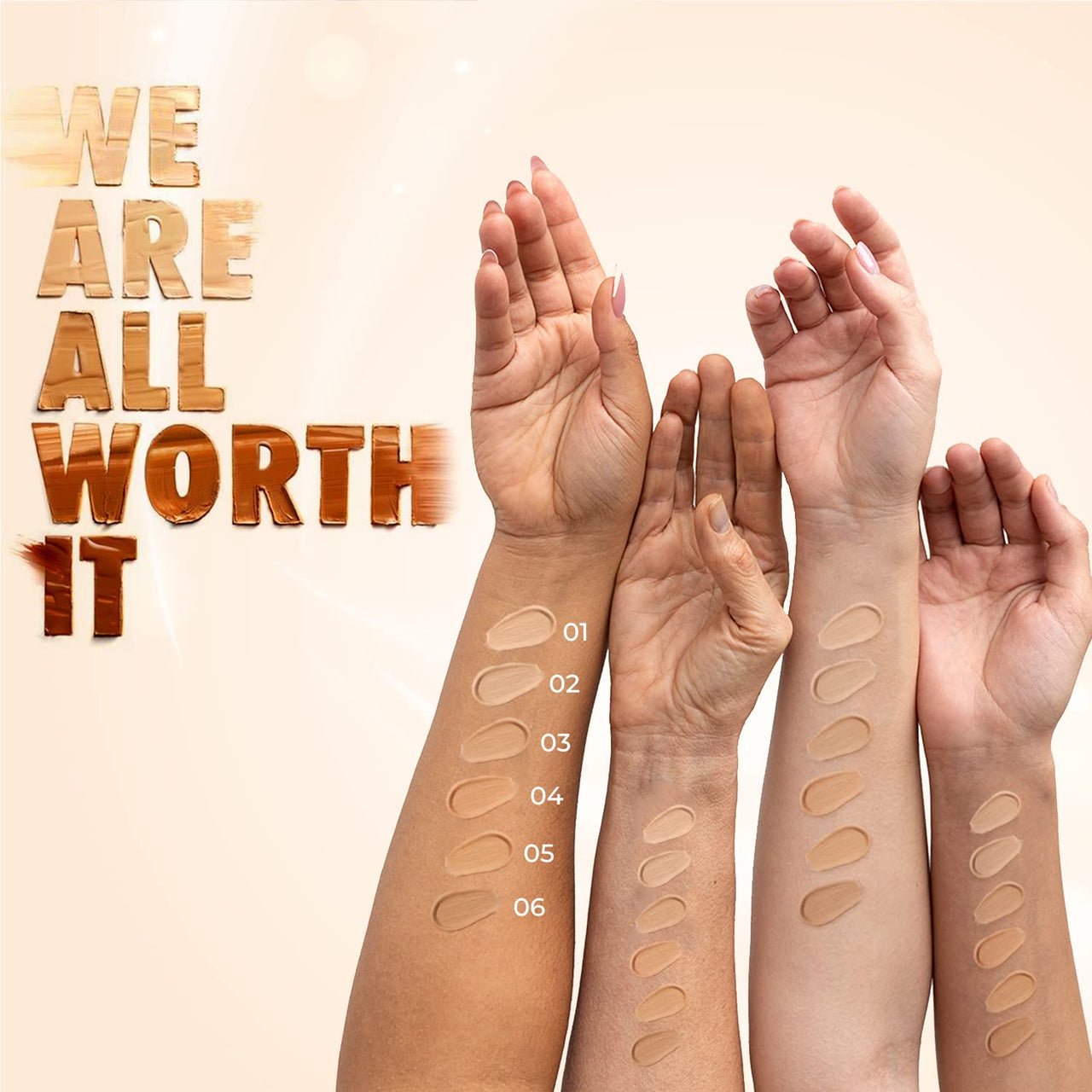 Just Herbs Serum Foundation For Face Makeup With SPF30+ Dewy Finish Full Coverage Waterproof, Sweatproof Foundation For All Skin Types (Ivory)