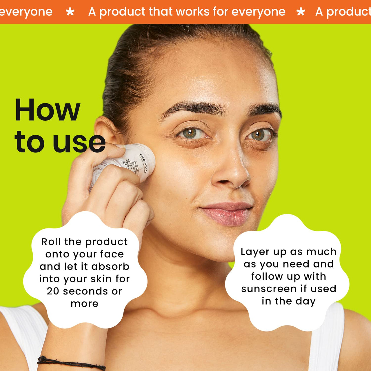 FAE Beauty Probiotic Serum In A Stick With Ceramides, Hyaluronic Acid & Probiotics | Strengthens & Repairs Skin Barrier | Non-Sticky, Cooling, Lightweight Formulation | For All Skin Types | Vegan
