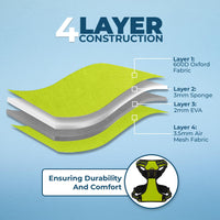 Dog Harness Dual Leash Attachment No-Pull Control Adjustable Soft But Strong Pet Harness For Medium And Large Dogs With 3M Reflective Technology - Lime Green, M (Chest: 20 - 25