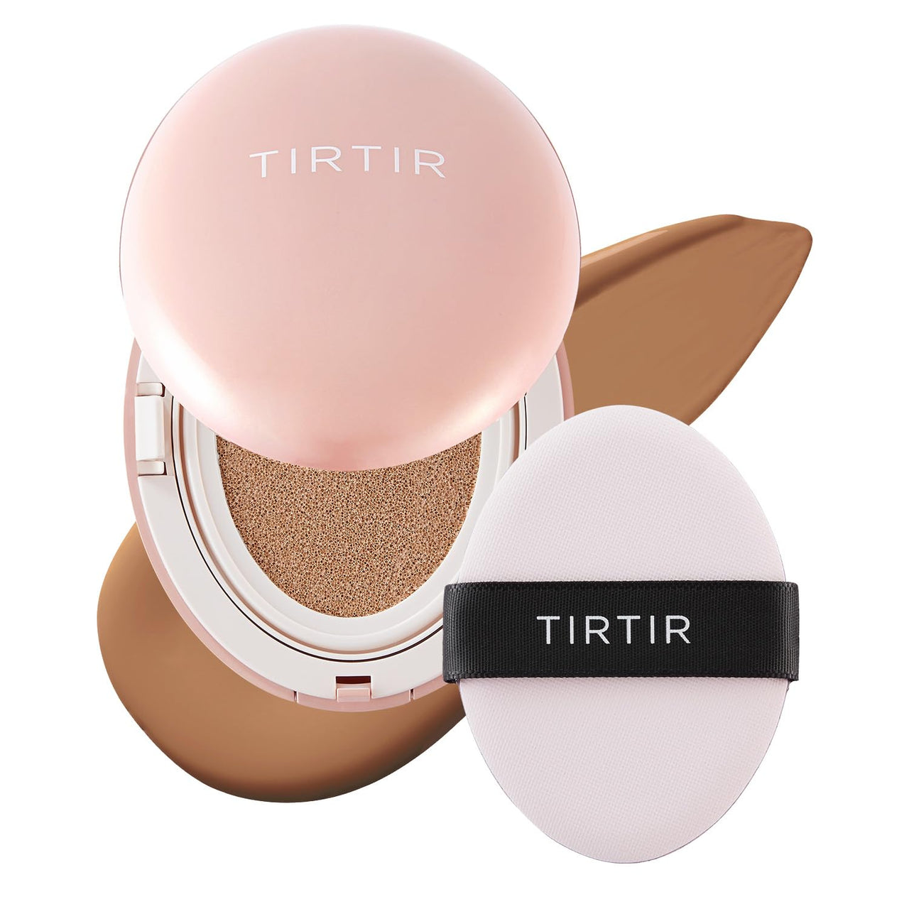 TIRTIR Mask All-Cover Cushion Foundation | Full coverage, Skin fit, Satin Glow Finish | Korean Cushion Foundation #33C HAZEL | 18g