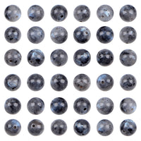 Bymitel 210pcs Natural Crystal Beads Stone Gemstone Round Energy Healing Loose Beads with Stretch Cord for Jewelry Making Bracelets Anklets (Larvikite Labradorite, 6mm 210pcs) Larvikite Labradorite