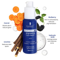 Karrot Natural Skincare Niacinamide Face Serum 10% Concentration, For Pore Tightening & Brightening, Reduces Acne, Balances Oil, Contains Bakuchiol & Vitamin E, For Men & Women, All Skin Types, 30ml
