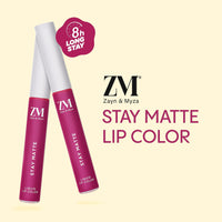 ZM Stay Matte Transfer-proof Lip Color | Matte Texture | Liquid Lipstick | Waterproof and Smudgeproof | Cruelty-free, 6 ML (Pink Pout)