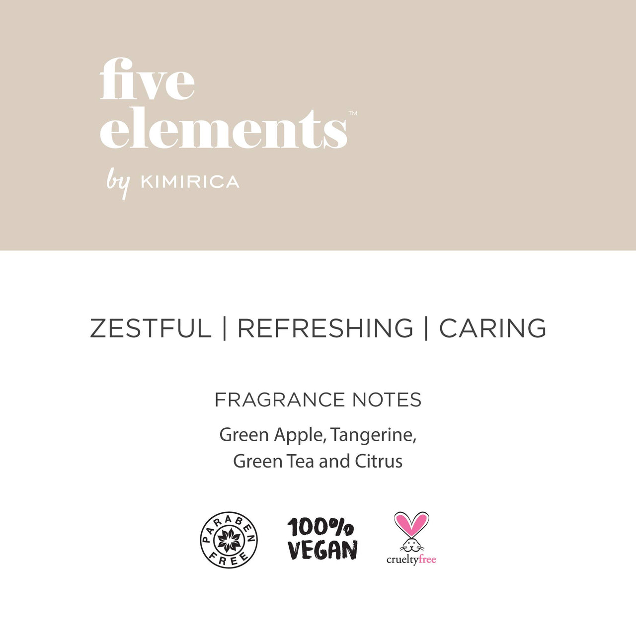 Kimirica Five Elements Moisturizing Scented Body Lotion with Tangerine and Green Tea for All Skin Type | Instant Hydration| Vegan and Paraben-Free | for Men & Women | 300ml