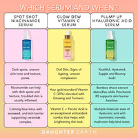 DAUGHTER EARTH Hyaluronic Acid Serum For Face | Plump Up Enriched With Multi-Molecular Hyaluronic Acid, Tremella Mushroom, Bamboo Shoots, Seaweed & Provitamin B5 | Get Hydrated & Youthful Skin - 30ml