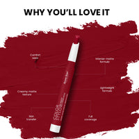Seven Seas Color Stylo NonTransfer Matte Lipstick | Matte Finish Lip Crayon | Waterproof | Long Lasting | Lasts Up to 24 hours (Chocobar)