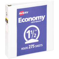 Avery Economy View 3 Ring Binder, 1.5