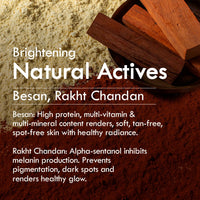 Nat Habit Ubtan Face Wash, Fresh Daily Tikta For Men & Women, Skin Brightening With Activated Wild Turmeric, Suitable For All Skin Types, Chemical & Sulphate Free, 100g