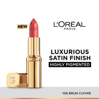 L’Oréal Paris Color Riche Satin Lipstick- 108 Cuirve, 4.3 gm