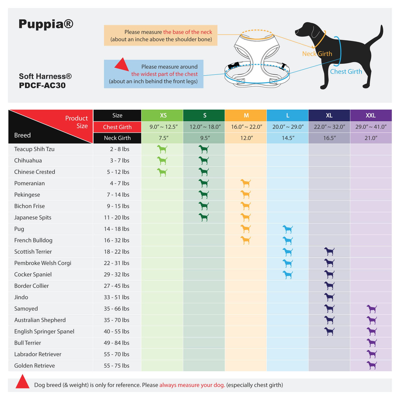 Puppia Soft Dog Harness, Navy, XX-Large (PDCF-AC30-NY-XXL)
