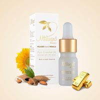Milagro Beauty Essential Oil For Skin 24K Gold, Sunflower & Almond Oils, Toner Alcohol & Fragrance Free, Fades Blemishes, Brightens & Smoothens Skin, 100% Vegan Skincare Treatment (5Ml)
