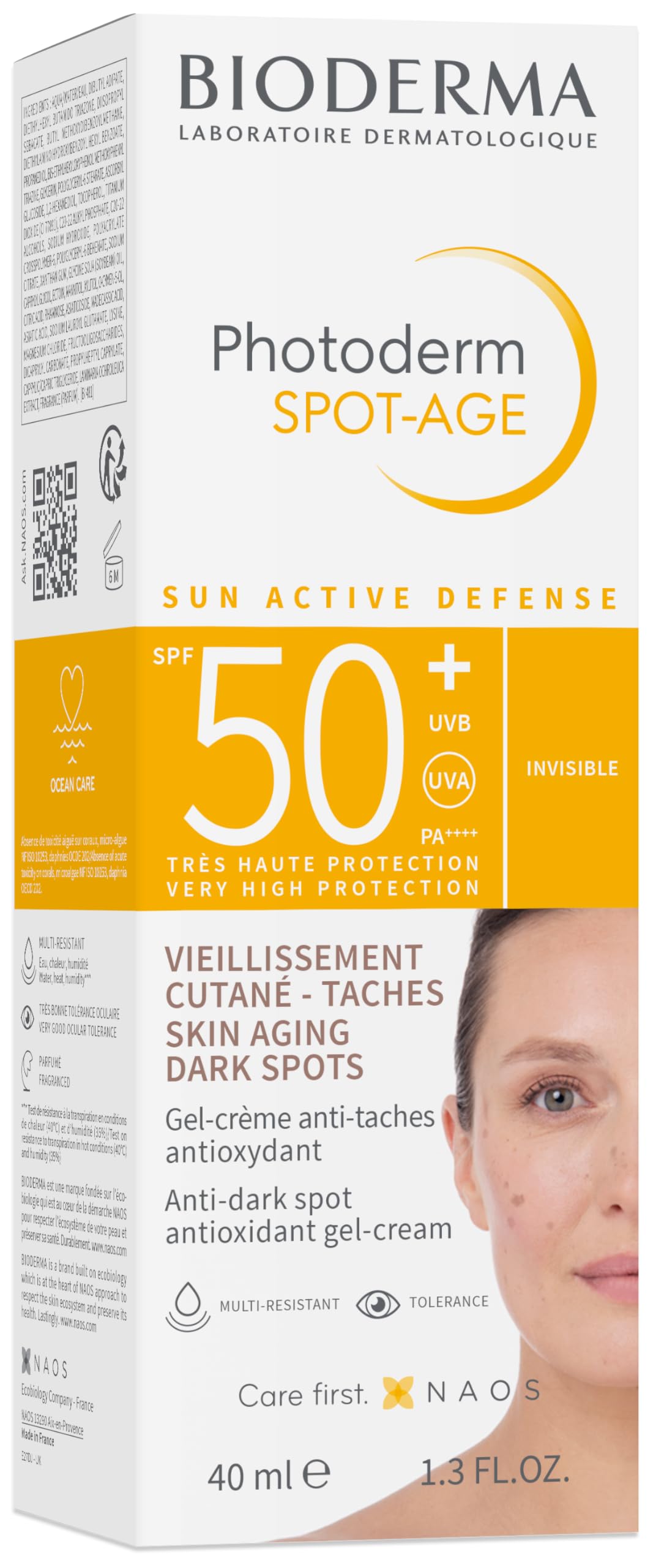 Bioderma Photoderm Spot Age SPF 50+ Reduces Spots and Wrinkles Antioxidant Boosted Sunscreen, 40ml