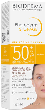 Bioderma Photoderm Spot Age SPF 50+ Reduces Spots and Wrinkles Antioxidant Boosted Sunscreen, 40ml