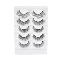 Swiss Beauty Cruelty-Free 3D Eyelashes - Pack of 10 False Eyelashes | Volumising Eye Lashes | Lengthening Eye Lashes | Lightweight Eyelashes | Shade - Black, Set of 5