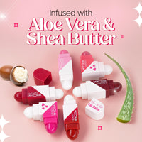 Hilary Rhoda Clear & Tint Lip Balm | Infused with Aloe Vera & Shea Butter | Hydrates & Nourishes Lips | 2 Sided Lip Balm | Glides on lips Smoothly - 2.27g*2 (Pink Love - Shade 02)