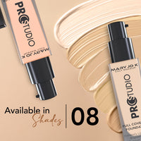 MARY JO K Full Coverage Foundation 02 – Matte & Radiant Finish, High Coverage & Long-Wearing – Customizable Texture for a Flawless Complexion – [30ml]