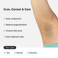 Cureskin Under Arm Brightening Cream Mask with Papaya & Sweet Orange | Dark Underarms & Hyperpigmentation | Under arm Dark Removing Cream, 50 g (Pack of 1)