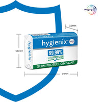 Hygienix Germ Protection Bathing Soap With 99.99% Germ-Protection| Non-Drying Formula For Soft & Smooth Skin & Lasting Refreshing Fragrance| For All Skin Types| 125g, Pack of 6