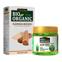 INDUS VALLEY Aloe vera Gel and Sandalwood Face Pack Powder (175ml +200g)