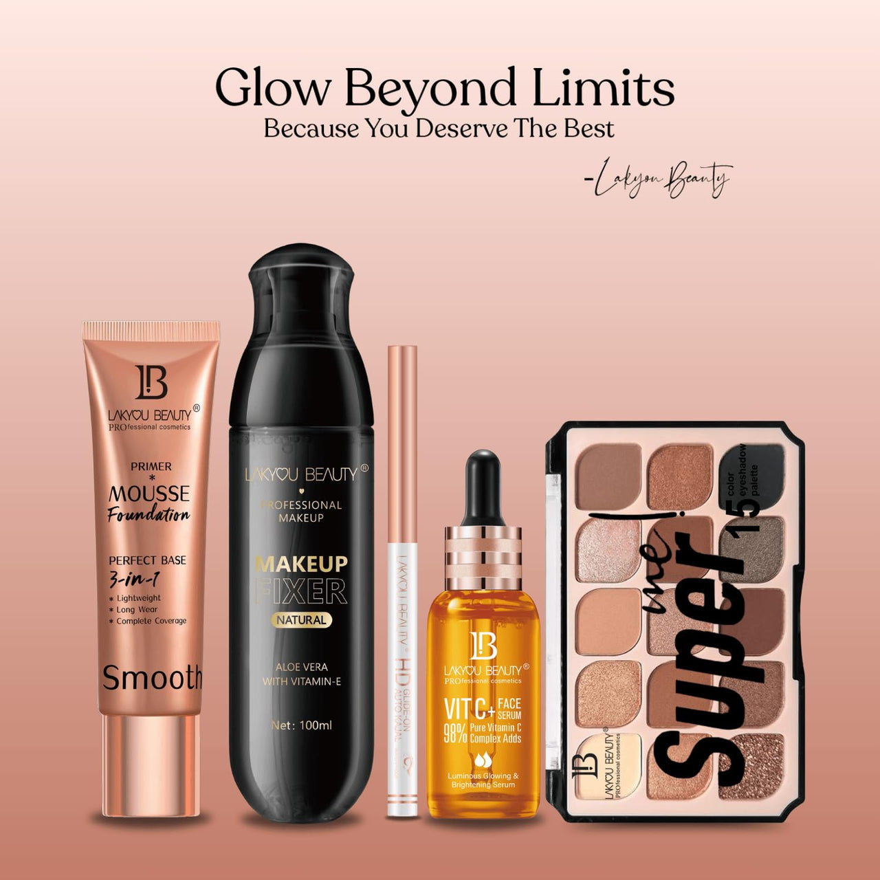 Lakyou Beauty Mousse Primer Foundation | 3in1 Perfect Base | Lightweight | Long Wear | 30ml (02(Soft Ivory), 30ml)
