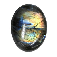 Labradorite Palm Stone - Pocket Massage Worry Stone for Natural Body Chakra Balancing, Reiki Healing and Crystal Grid Labradorite
