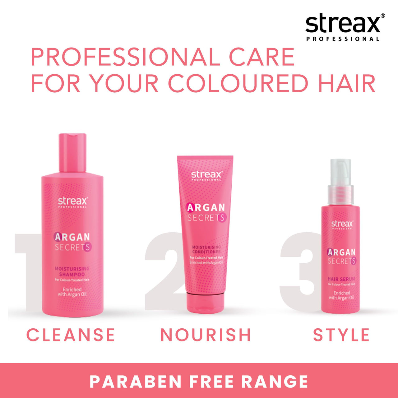 Streax Professional Argan Secret Conditioner | Hair Conditioner For Women Enriched With Argan Oil| Uv Filter For Color Protection | Retains Colour Upto 10 Weeks | 240Gm, (1 Count)