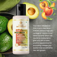 Khadi Organique Peach Avacado Mosturizer For Dry Skin Pack of 2 (Parabeen Free) 420 ml