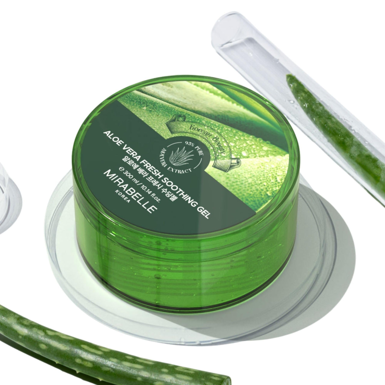Mirabelle Korea Aloe Vera Soothing Gel 300ml | 3-in-1 Hydration & Repair with Aloe & Vitamin E | Refreshing, Anti-Aging & Alcohol-Free | Korean Skincare for Face, Body & Hair | Men and Women
