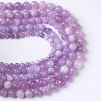 8mm 45pcs Natural Lavender Amethyst Beads Round Loose Gemstone Crystal Energy Healing Power Stone Beads for Jewelry Making DIY Bracelet 15 Inch 8mm