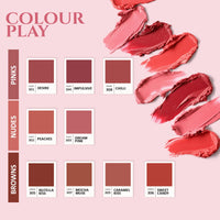 Glamveda Creamy Matte Long Lasting Lipstick with Ceramides & Peptides, Lightweight, 12 Hour Wear, Smudgeproof & Transferproof - Peaches 302