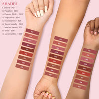 Glamveda Creamy Matte Long Lasting Lipstick with Ceramides & Peptides, Lightweight, 12 Hour Wear, Smudgeproof & Transferproof- Desire 301