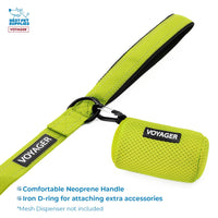 Voyager Step-in Air All Weather Mesh Harness and Reflective Dog 5 ft Leash Combo with Neoprene Handle, for Small, Medium and Large Breed Puppies by Best Pet Supplies - Set (Lime Green), M