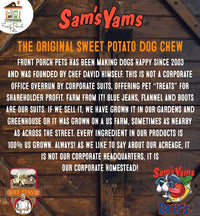 Sams Yams Sweet Potato Dog Treats, Healthy Dog Treats for Large Dogs - Sweet Potato Dog Treats Made in USA, High Fiber, Vegan Dental Chews - Big Boyz, Sweet Potato Dog Chewz, 15oz (Single Pack) 15 Ounce (Pack of 1)