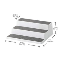 Copco 5257350 Non-Skid 3-Tier Spice Pantry Kitchen Cabinet Organizer, 2 Pack, Grey 2, 10-Inch